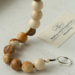 Natural Picture Jasper & White Fossil Bracelet - floysun