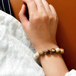 Natural Picture Jasper & White Fossil Bracelet - floysun
