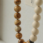 Natural Picture Jasper & White Fossil Necklace - floysun