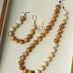 Natural Picture Jasper & White Fossil Necklace - floysun
