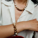 Natural Picture Jasper & White Fossil Necklace - floysun