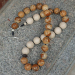 Natural Picture Jasper & White Fossil Necklace - floysun