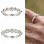 Natural Pink Moonstone Eternity Band Ring - floysun