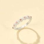 Natural Pink Moonstone Eternity Band Ring - floysun
