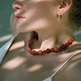 Natural Red Agate Beaded Necklace - floysun