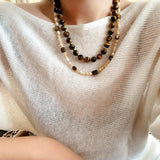 Natural Shell & Tiger Eye Stone Necklace – Earthy Boho Chic - floysun