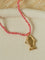 Natural Stone Bead / Plain Metal Chain Gold Fish Pendant Long Necklace - floysun