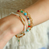Natural Stone Colored Stone Beaded Bracelet