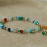 Natural Stone Colored Stone Beaded Bracelet