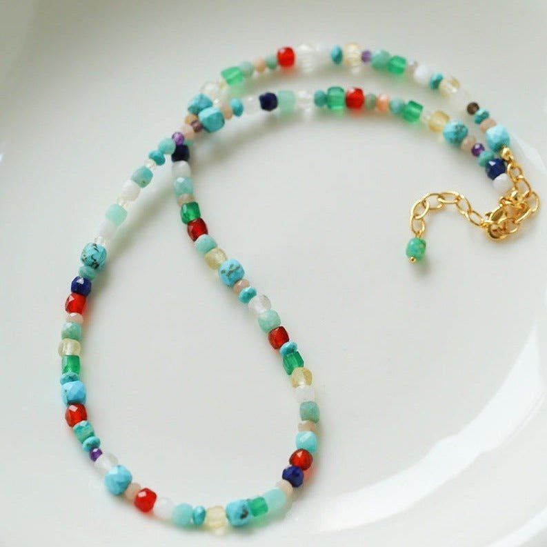 Natural Stone Colored Stone Beaded Necklaces