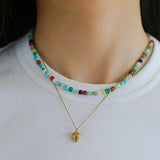 Natural Stone Colored Stone Beaded Necklaces - floysun