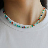 Natural Stone Colored Stone Beaded Necklaces - floysun