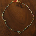 Natural Stone & Freshwater Pearl Oval CZ Pendant Necklace - floysun