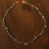 Natural Stone & Freshwater Pearl Oval CZ Pendant Necklace - floysun