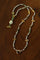 Natural Stone & Freshwater Pearl Oval CZ Pendant Necklace - floysun