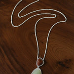 Natural Stone Geometric Layered Pendant Necklace - floysun
