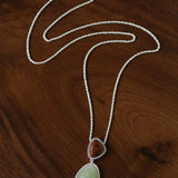 Natural Stone Geometric Layered Pendant Necklace - floysun