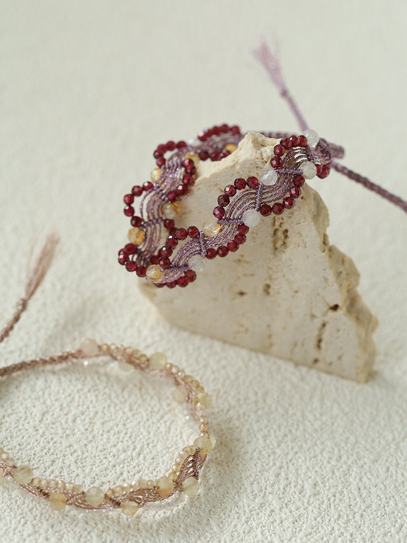 Natural Stone Lace-Weave Bracelet – Four Styles - floysun