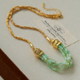 Natural Stone Multi - Layer Twist “Smile” Necklace - floysun
