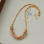 Natural Stone Multi - Layer Twist “Smile” Necklace - floysun