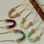 Natural Stone Multi - Layer Twist “Smile” Necklace - floysun