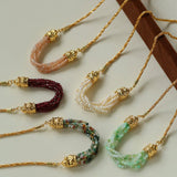 Natural Stone Multi - Layer Twist “Smile” Necklace - floysun