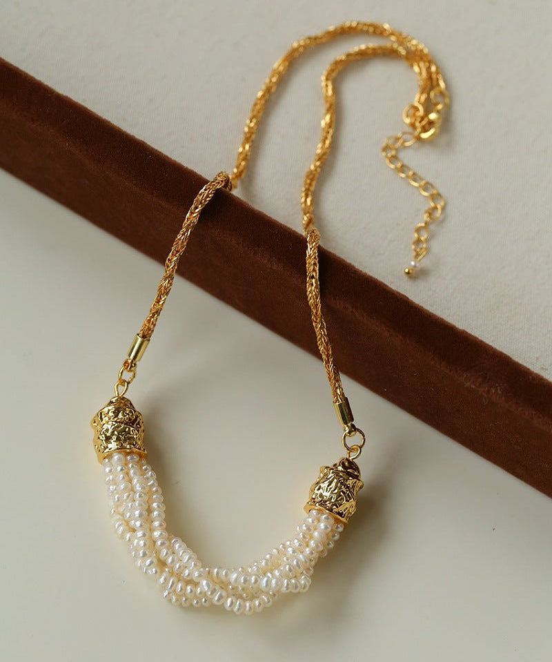 Natural Stone Multi - Layer Twist “Smile” Necklace - floysun