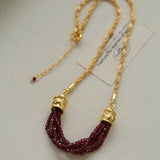 Natural Stone Multi - Layer Twist “Smile” Necklace - floysun