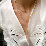 Natural Stone Tassel Necklace – Pearl, Sunstone, Australian Jade, Garnet, Moss Agate - floysun