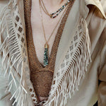 Natural Stone Tassel Necklace – Pearl, Sunstone, Australian Jade, Garnet, Moss Agate - floysun