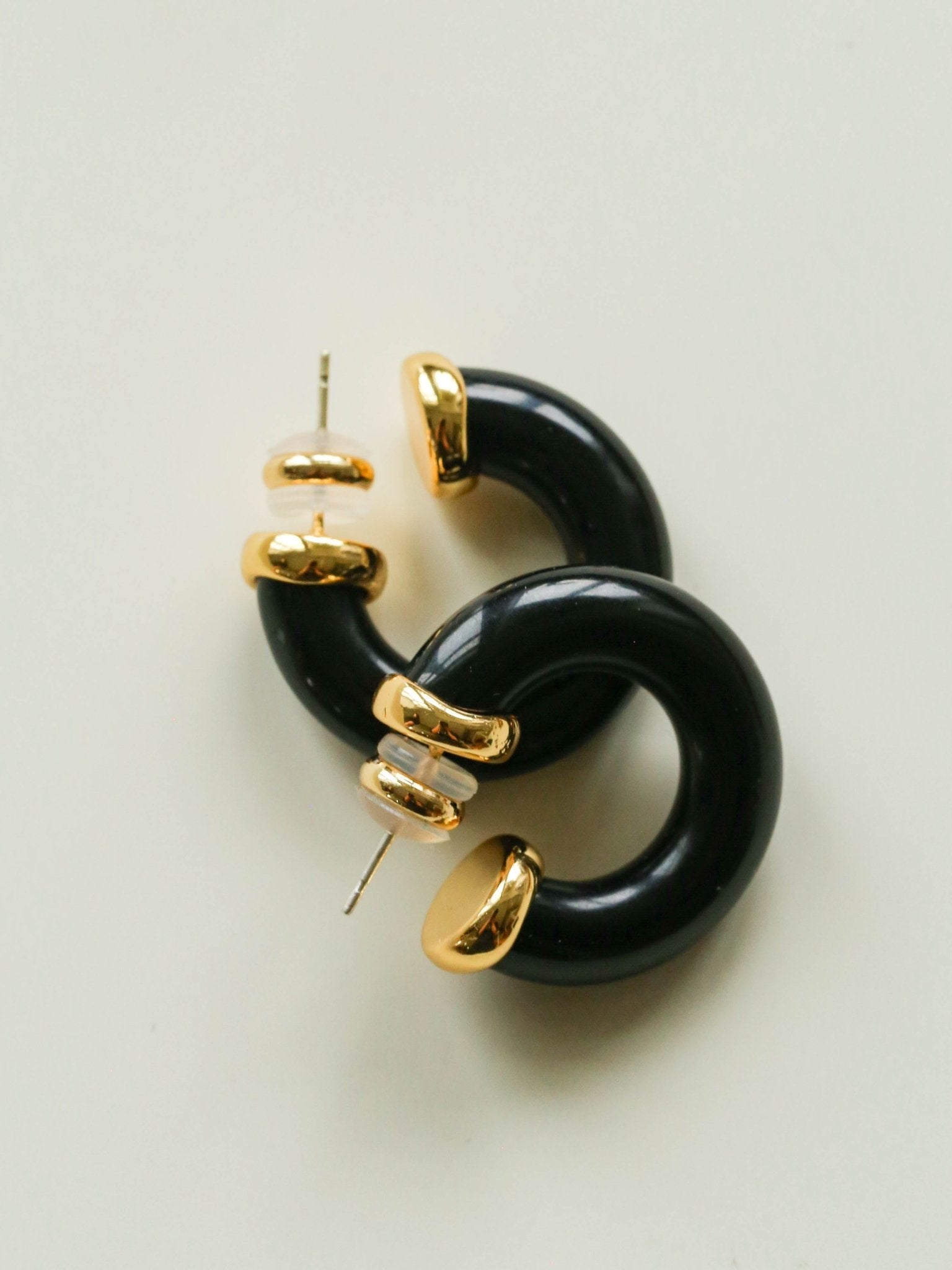 Natural Tiger’s Eye & Red Stone & Black Onyx Hoop Earrings - floysun