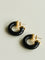 Natural Tiger’s Eye & Red Stone & Black Onyx Hoop Earrings - floysun