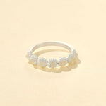 Natural White Moonstone Eternity Band Ring - floysun