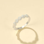 Natural White Moonstone Eternity Band Ring - floysun