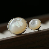 Natural White Mother-of-Pearl Double Circle Open Ring - floysun