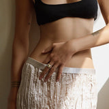 Natural Yellow Jade Smooth Wide Band Ring - floysun