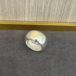 Natural Yellow Jade Smooth Wide Band Ring - floysun