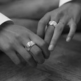 Natural Yellow Jade Smooth Wide Band Ring - floysun