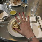 Natural Yellow Jade Smooth Wide Band Ring - floysun