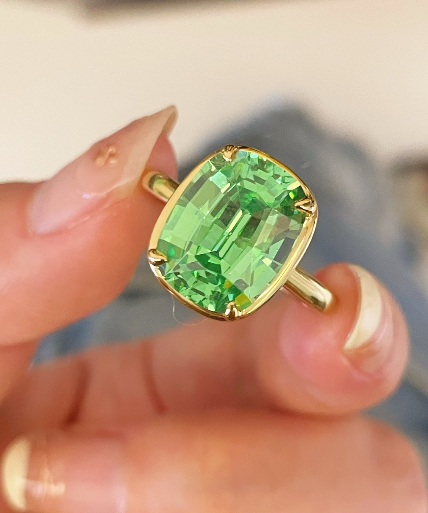 Neon Green Paraiba Glow Ring - floysun