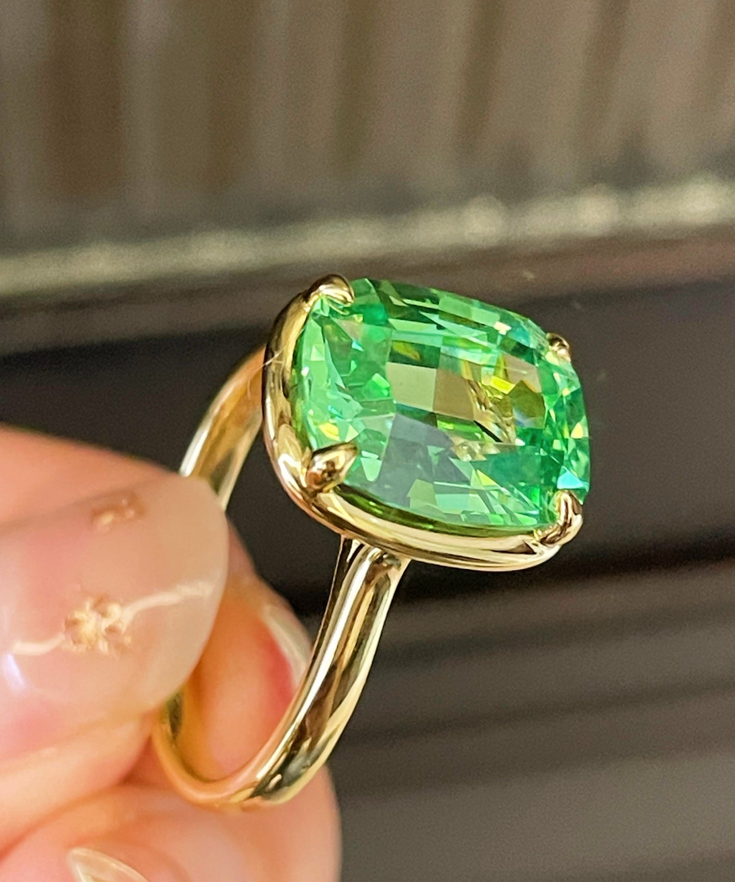 Neon Green Paraiba Glow Ring - floysun