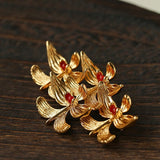 New Chinese Style Magnolia Agate Brooch - floysun