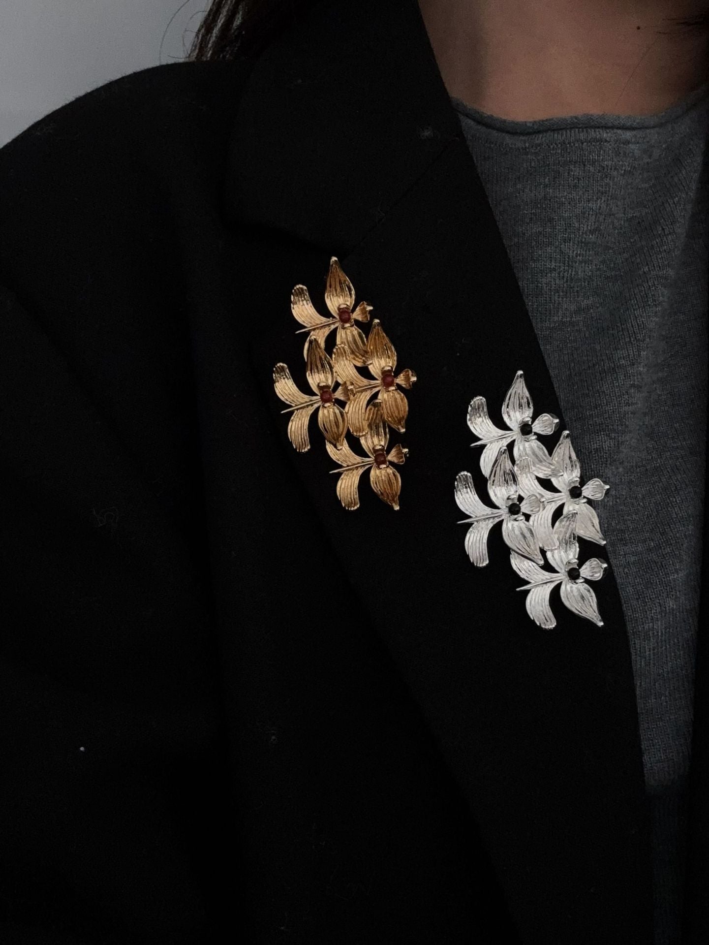 New Chinese Style Magnolia Agate Brooch - floysun