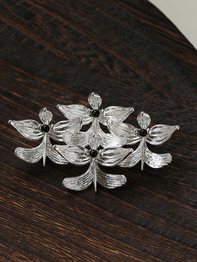 New Chinese Style Magnolia Agate Brooch - floysun