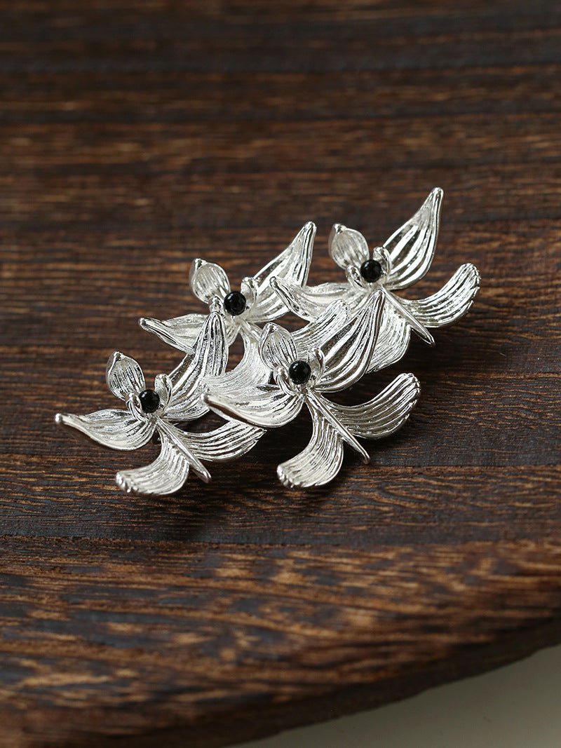 New Chinese Style Magnolia Agate Brooch - floysun