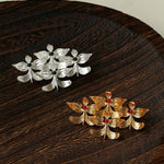 New Chinese Style Magnolia Agate Brooch - floysun