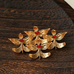 New Chinese Style Magnolia Agate Brooch - floysun