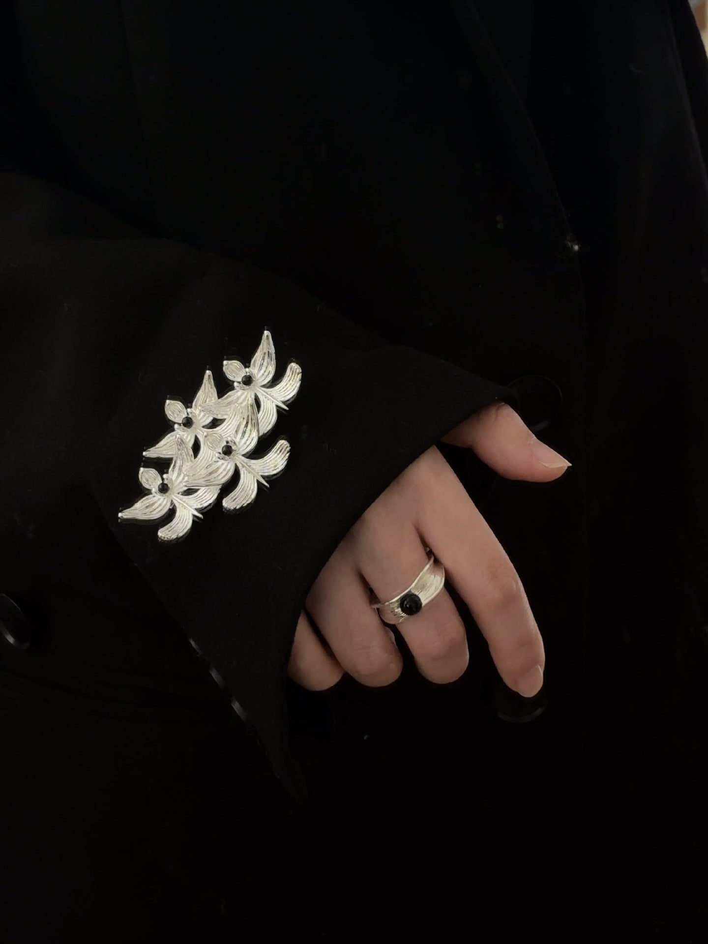 New Chinese Style Magnolia Agate Brooch - floysun