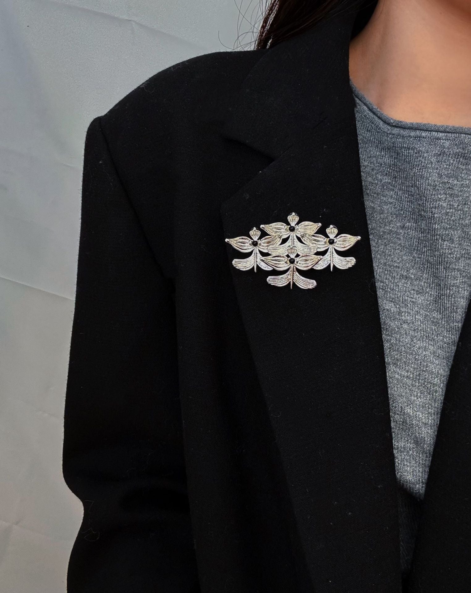 New Chinese Style Magnolia Agate Brooch - floysun