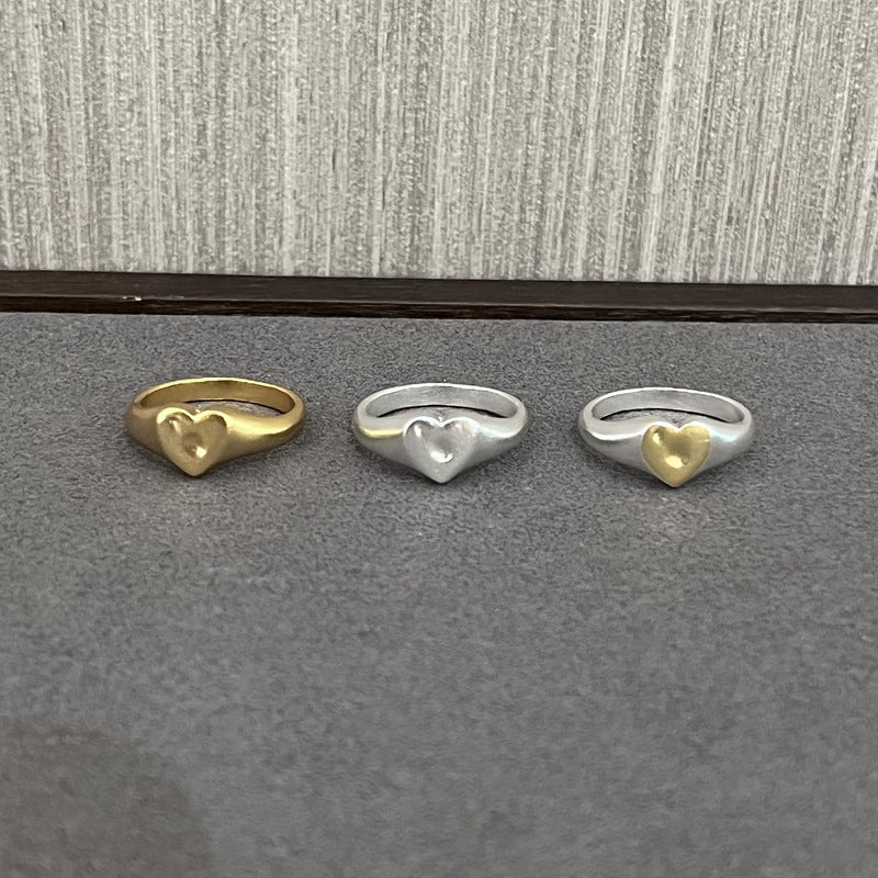 New Heart Series Heart Signet Ring - floysun